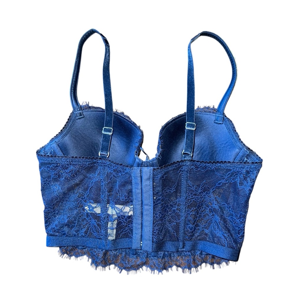 VS Dream Angels Lace & Velvet Shine Strap Corset Bra - Picture 2 of 5